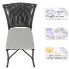 Sala De Jantar 1 Mesa Quadrada Sem Tampo Com 4 Cadeiras Em Al