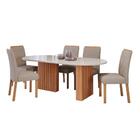 Sala De Jantar 210x100cm 6 Cadeiras Ester/fernanda Wood Cimol