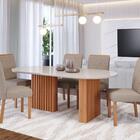 Sala De Jantar 210x100cm 6 Cadeiras Ester/fernanda Wood Cimol
