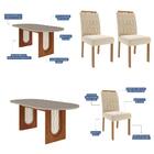 Sala De Jantar 210x100cm 6 Cadeiras Valentina/paola Wood Cimo