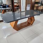 Sala De Jantar 220x110 Lottus Mdf/vidro Grafite 8 Cad Bom Pas