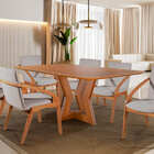 Sala De Jantar 6 Cadeiras 1,80x0,90m - Jade - Harmonia Salas