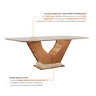 Sala De Jantar 6 Cadeiras Estofadas Atena E Mesa Com Tampo Md