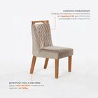 Sala De Jantar 6 Cadeiras Estofadas Atena E Mesa Com Tampo Md