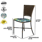 Sala De Jantar 6 Cadeiras Gramado Em Fibra Sintética Junco Tr