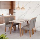 Sala De Jantar Adele 130cm Com 4 Cadeiras Fernanda Madeira/of
