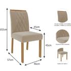 Sala De Jantar Agata 130 Cm Com 4 Cadeiras Juliana Cimol Natu