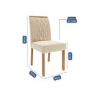 Sala De Jantar Agata 130 Cm Com 4 Cadeiras Juliana Wood Off/m