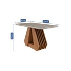 Sala De Jantar Agata 130 Cm Com 4 Cadeiras Juliana Wood Off/m