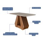 Sala De Jantar Agata 130 Cm Com 4 Cadeiras Paola Wood Off/mad