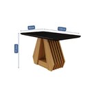 Sala De Jantar Agata 130cm Com 4 Cadeiras Maia Nature/chumbo/