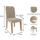 Sala De Jantar Agata 180 Cm Com 6 Cadeiras Paola Cimol Nature