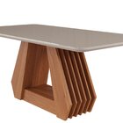 Sala De Jantar Agata 180 Cm Com 6 Cadeiras Paola Wood Off/mad