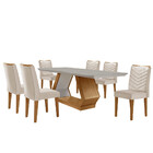 Sala De Jantar Alvorada Com 6 Cadeiras Liz Mdf Rufato