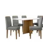 Sala De Jantar Ana 1,60m X 0,90m E 6 Cadeiras Ana Ype/off Whi
