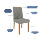 Sala De Jantar Ana 130x130cm Com 8 Cadeiras Clarice Cinamomo/