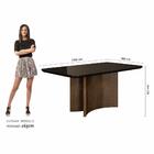 Sala De Jantar Arezzo 1,80 6 Cadeiras Imbuia/preto/bege - Móv