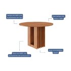 Sala De Jantar Ariela 109cm Sem Vidro Com 4 Cadeiras Clarice