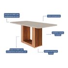 Sala De Jantar Ariela 180cm Com 6 Cadeiras Paola Cinamomo/off