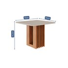 Sala De Jantar Ariela 95x95cm Com 4 Cadeiras Fernanda Cinamom