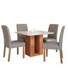 Sala De Jantar Ariela 95x95cm Com 4 Cadeiras Fernanda Cinamom