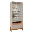 Sala De Jantar Bari Com Cristaleira E Aparador Bar - Casa D