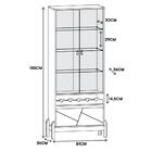 Sala De Jantar Bari Com Cristaleira E Buffet Aparador - Casa D