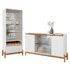 Sala De Jantar Bari Com Cristaleira E Buffet Aparador - Casa D