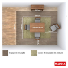 Sala De Jantar Cíntia Mesa Com 4 Cadeiras  Rústico/ Crema/ Hi