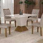Sala De Jantar Com 4 Cad 1,20x0,80m - Larissa - Leifer Móveis