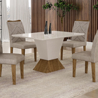 Sala De Jantar Com 4 Cad 1,2x0,8m - Larissa - Leifer Móveis