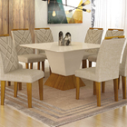 Sala De Jantar Com 8 Cad 1,35x1,35m - Larissa- Leifer Móveis