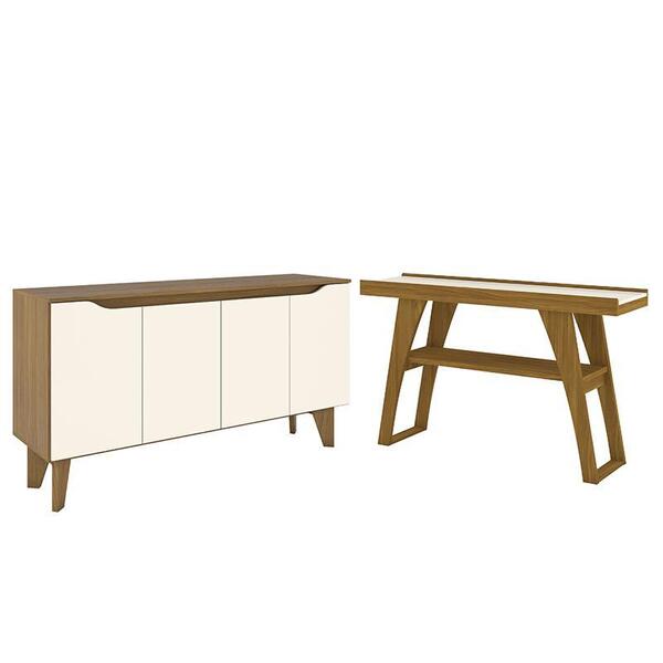 Sala De Jantar Com Buffet Ambar E Aparador Joyce - Móveis Henn