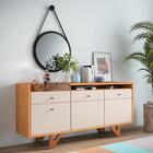 Sala De Jantar Com Buffet Aparador Cristal E Espelho - Pr Móv