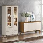 Sala De Jantar Com Cristaleira Ágata E Buffet Ambar - Móveis