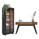 Sala De Jantar Com Cristaleira Guanabara E Aparador Rivieira