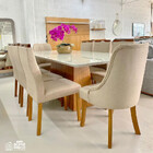 Sala De Jantar Com Vidro 8 Cadeiras -lisboa  Art Salas