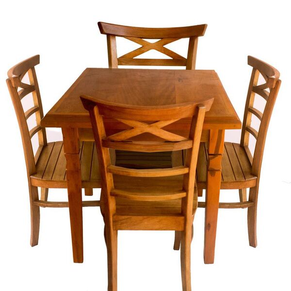 Sala De Jantar Completa 4 Lugares Luxo Madeira Maciça