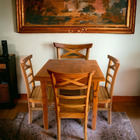 Sala De Jantar Completa 4 Lugares Luxo Madeira Maciça