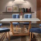 Sala De Jantar Completa Com 6 Cadeiras 2,0x0,90 Metros - Turi