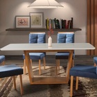 Sala De Jantar Completa Com 6 Cadeiras 2,0x0,90 Metros - Turi