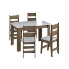 Sala De Jantar Completa Com Mesa  04 Cadeiras E Buffet Cje112