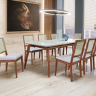 Sala De Jantar Completa Madeira Maciça Com 8 Cadeiras 2,0x1,0