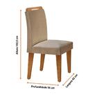 Sala De Jantar Completa Mesa Luna 120x80cm Mdf/vidro 4 Cadeir