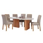 Sala De Jantar Ester 210cm Oval Com 6 Cadeiras Fernanda Wood