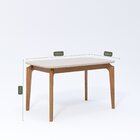 Sala De Jantar Ficus 130cm Com 4 Cadeiras Damasco Madeira /of