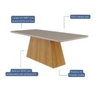 Sala De Jantar Helena 210 Cm Com 8 Cadeiras Juliana Cinamomo/