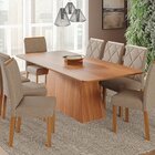 Sala De Jantar Helena 210cm Sem Vidro Com 8 Cadeiras Fernanda