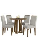 Sala De Jantar Isabela 1,00m E 4 Cadeiras Amanda Imbuia/anima