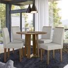 Sala De Jantar Isabela 1,00m E 4 Cadeiras Amanda Imbuia/anima